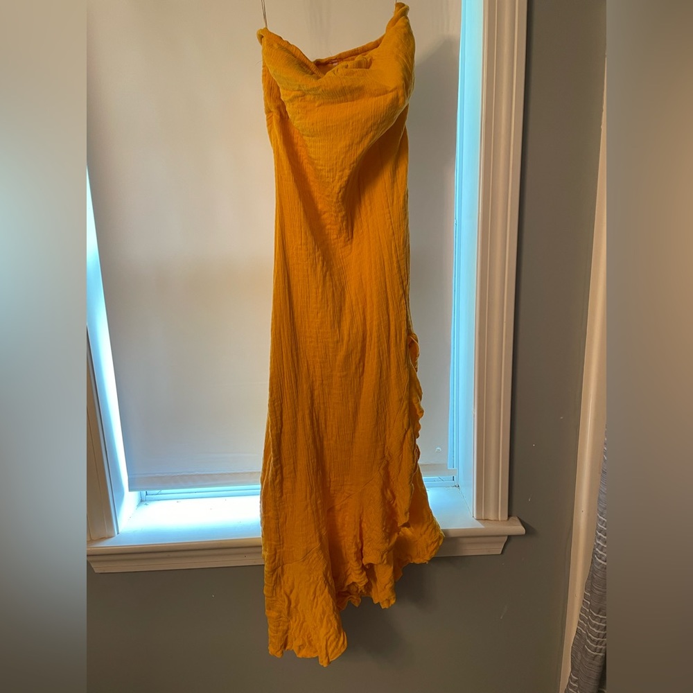 Strapless fitting free people dress